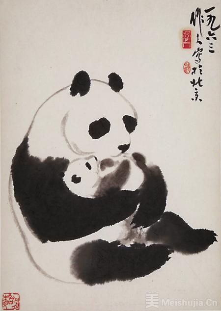 我从画中来——吴作人笔下的熊猫-艺术新闻-雕塑家网-最大雕塑艺术门户网站